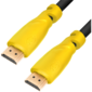Greenconnect Кабель 5.0m HDMI версия 1.4,  черный,  желтые коннекторы,  OD7.3mm,  30 / 30 AWG,  позолоченные контакты,  Ethernet 10.2 Гбит / с,  3D,  4K GCR-HM340-5.0m,  экран