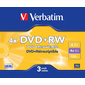 Диск DVD+RW 4.7ГБ 4x Verbatim 43636 120min Slim  (3шт. / уп.)