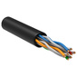 Каб. вп U / UTP,  кат.6 4х2х23AWG solid,  LDPE,  305м,  чер.