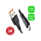 Кабель GoPower GP01M USB  (m)-microUSB  (m) 1.0м 2.4A ПВХ черный  (1 / 800)