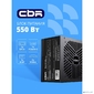 Блок питания CBR ATX 550W DC-DC,  12cm fan,  20+4pin,  1*4+4pin,  1*6+2pin,  2*IDE,  3*SATA,  кабель питания 1.2м,  черный [PSU-ATX550-12MD] OEM