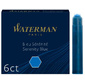 Картридж Waterman International 52012  (CWS0110950) синие чернила для ручек перьевых  (6шт)