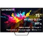 Телевизор QLED Skyworth 75" 75Q67G Eye Care черный / серебристый 4K Ultra HD 60Hz DVB-T DVB-T2 DVB-C DVB-S DVB-S2 USB WiFi Smart TV