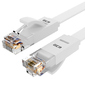 Greenconnect Патч-корд PROF плоский прямой 10.0m,  UTP медь кат.6,  белый,  30 AWG,  ethernet high speed 10 Гбит / с,  RJ45,  T568B,  GCR-51789