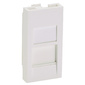 Вставка Panduit CFA1FSAW-X прямая со шторкой 22.5x45 1xMini-Com ПВХ белый  (упак.:10шт)