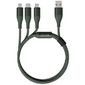 Кабель Solove DW2 DW2 GREEN RUS USB  (m)-Lightning  (m) / USB Type-C  (m) / micro USB  (m) 1.2м зеленый