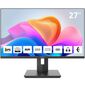 Монитор 27" AIWA MQ275A Black (IPS, 2560x1440, HDMI+DP+Type C 15W, 4 ms, 178°/178°, 300 cd/m, 1000:1, 100Hz, Spk, Pivot)
