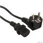 Exegate EX297778RUS Кабель питания Power PC-1P  (Евровилка угловая Schuko->C13,  VDE-250V-3*0.5mm2,  медь,  черный,  6A,  1м)