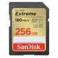 Флеш карта SD 256GB SanDisk SDXC Class 10 V30 UHS-I U3 Extreme,  180MB / s