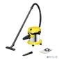 Строительный пылесос Karcher WD 2 Plus S V-15 / 4 / 18 1000Вт  (уборка: сухая / сбор воды) желтый