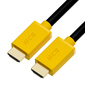 Greenconnect Кабель 1.5m HDMI версия 2.0,  HDR 4:2:2,  Ultra HD,  4K 60 fps 60Hz / 5K*30Hz,  3D,  AUDIO,  18.0 Гбит / с,  28 / 28 AWG,  OD7.3mm,  тройной экран,  черный,  желтые коннекторы,  GCR-HM441-1.5m