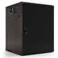 Hyperline TWB-0966-SR-RAL9004 Шкаф настенный 19-дюймовый  (19&quot;),  9U,  500x600х600мм,  металлическая передняя дверь с замком,  две боковые панели,  цвет черный  (RAL 9004)  (разобранный)
