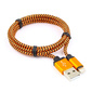 Gembird Cablexpert CC-ApUSB2oe1m,  Кабель USB 2.0 AM / Lightning 8P,  1м,  нейлоновая оплетка,  алюминиевые разъемы,  оранжевый,  пакет