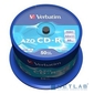 43343 Диски CD-R Verbatim 50шт,  700MB 52-x,  CRYSTAL AZO,  Cake Box