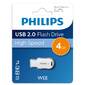 Флеш накопитель 4GB PHILIPS WEE 2.0 4GB,  USB 2.0