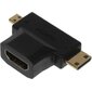Переходник HDMI microHDMI (m) / HDMI (f)