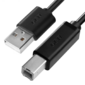 Greenconnect Кабель 1.0m USB 2.0,  AM / BM,  черный,  28 / 28 AWG,  экран,  армированный,  морозостойкий,  GCR-UPC5M-BB2S-1.0m