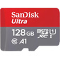 Флеш карта microSD 128GB SanDisk microSDXC Class 10 Ultra  (SD адаптер) UHS-I A1 140MB / s