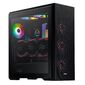 Корпус XPG DEFENDER BLACK [DEFENDER-BKCWW]  (Midi-Tower,  черный,  TG,  120mm fan*3)