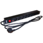Lanmaster TWT-PDU19-16A8P-1.8 Блок распределения питания гор.размещ. 8xSchuko базовые 16A Schuko 1.8м