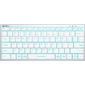 Клавиатура A4Tech Fstyler FX61 белый / синий USB slim Multimedia LED  (FX61 WHITE)