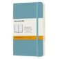 Блокнот Moleskine CLASSIC SOFT QP611B35 90x140мм 192стр. линейка мягкая обложка фиксирующая резинка голубой