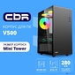 CBR Корпус mATX Minitower V500,  без БП,  1*USB 3.0,  2*USB 2.0,  HD Audio+Mic,  закаленное стекло,  Black [PCC-MATX-V500-WPSU]