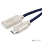 Cablexpert Кабель USB 2.0 CC-P-mUSB02Bl-1.8M AM / microB,  серия Platinum,  длина 1.8м,  синий,  блистер