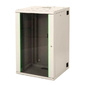 Шкаф коммутационный Lande Proline  (LN-PR16U6045-LG-111) настенный 16U 600x450мм пер.дв.стекл задн.дв.стал.лист направл.под закл.гайки 100кг серый IP20 сталь