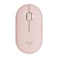 Мышь беспроводная Logitech Pebble M350 Pink розовая,  оптическая,  1000dpi,  2.4GHz,  USB-ресивер,  бесшумная,  под обе руки