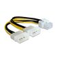 Кабель Cablexpert Разветвитель питания Cablexpert CC-PSU-81,  2хMolex->PCI-Express 8pin,  для подключения в / к PCI-Е  (8pin) к б / п ATX {500}  (087322)