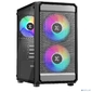 XASTRA Корпус A303M 3FRGB Black mATX / Mesh /  tempered glass  /  2x140mm + 1x120mm  FRGB fans /  A303M-2FC14F-1FC12F