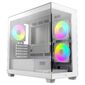 Корпус для ПК Case Ocypus Gamma C52 WH ARGB mATX  /  win  /  white  /  3 ARGB fans  /  no PSU  /  Tempered Glass