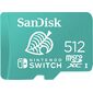 SanDisk SDSQXAO-512G-GN3ZN microSD 512GB microSDXC Class 10 UHS-I A1 C10 V30 U3 for Nintendo Switch 100 / 90 MB / s