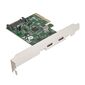 Exegate EX283715RUS Контроллер EXE-313 PCI-Ex4,  2*USB3.1 Type-C ext,  разъем доп.питания  (OEM)