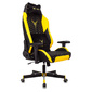 Кресло игровое Knight Neon черный / желтый соты эко.кожа с подголов. крестовина металл