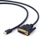 Cablexpert Кабель mDP-DVI,  20M / 25M,  1.8м,  черный,  позол.разъемы,  пакет  (CC-mDPM-DVIM-6)