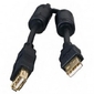 5bites Проф. Кабель 5bites UC5011-030A USB2.0,  AM / AF,  зол.разъемы,  ферр.кольца,  3м.,  черный