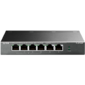 4-port 10 / 100 Mbit  /  s unmanaged PoE + switch with 2 10 / 100 Mbit / s Uplink ports,  metal case,  desktop installation,  4 802.3 af / at PoE+ ports,  2 10 / 100 Mbit / s Uplink ports