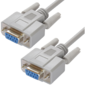 Greenconnect Кабель 10.m 0-модемный COM линковочный,  DB9 / DB9  9F / 9F,  серый,  30 AWG  (GCR-DB901-10m)