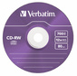 Диск CD-RW 700МБ 8x-12x Verbatim 43167 Slim,  цветные  (5шт. / уп.)