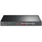 16-port 10 / 100Mbps + 2-port Gigabit unmanaged switch with 16 PoE+ ports,  compliant with 802.3af / at PoE,  150W PoE budget