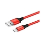 HOCO HC-62912 X14 /  USB кабель Micro /  2m /  1.7A /  Нейлон /  Red&Black
