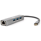 VCOM DH311A Кабель-концентратор USB 3.1 Type-Cm --> RJ-45+3port USB3.0 (f)  Aluminum Shell VCOM <DH311A>