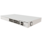 CRS320-8P-8B-4S+RM Cloud Router Switch with dual-core 800 MHz CPU,  256 MB RAM,  98DX226S switch chip,  17 x Gigabit Eth ports  (8 x 802.3af / at,  8 x 802.3bt PoE-out),  4 x 10G SFP+ ports,  RouterOS L5,  1U rackmount enclosure,  600W PSU