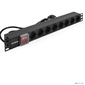 Exegate EX280842RUS Блок розеток ExeGate ServerPro PDU-19H803 Al-8S-EU2-SW,  19", 1U, алюм,  8Schuko,  евровилка,  2м