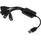 Разветвитель USB 2.0 Buro BU-HUB4-0.3-U2.0-Splitter 4порт. черный