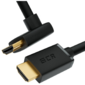 GCR Кабель 1.0m HDMI 2.0,  M / M верхний угол,  черный,  HDR 4:2:2,  Ultra HD,  4K 60 fps 60Hz / 5K*30Hz,  3D,  AUDIO,  18.0 Гбит / с,  28 / 28 AWG,  GCR-52318