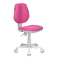 Кресло детское Бюрократ CH-W213 / TW-13A розовый TW-13A  (пластик белый)
