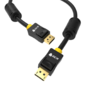 GCR Кабель PROF 3.0m DisplayPort v1.4,  8 K 60Hz,  4 K 165Hz,  20M / 20M,  черный,  ферритовые кольца,  28 / 28 AWG,  GCR-51915